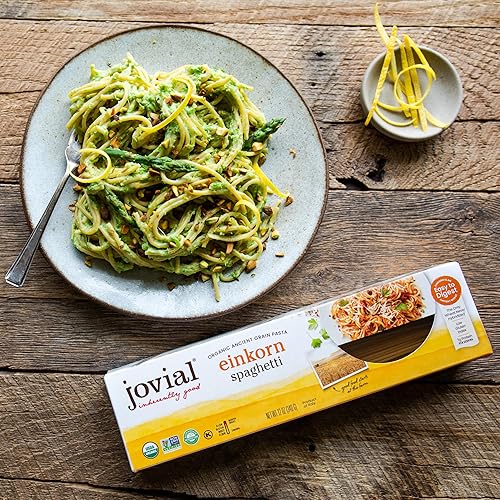 JOVIAL ORGANIC EINKORN SPAGHETTI PASTA - THIN PROTEIN NOODLES, 12 OZ
