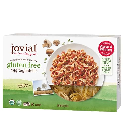 JOVIAL ORGANIC WHOLE GRAIN BROWN RICE TAGLIATELLE PASTA - GLUTEN-FREE, DAIRY-FREE, MADE IN ITALY - 9 OZ
