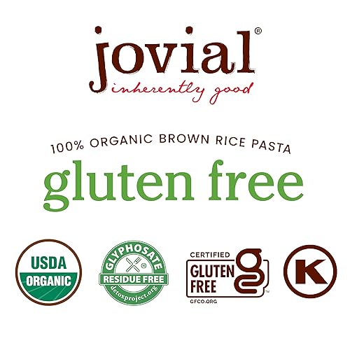 JOVIAL ORGANIC WHOLE GRAIN BROWN RICE TAGLIATELLE PASTA - GLUTEN-FREE, DAIRY-FREE, MADE IN ITALY - 9 OZ
