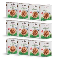 JOVIAL ORGANIC GLUTEN-FREE WHOLE GRAIN BROWN RICE PENNE PASTA - 12 OZ, 12 PACK