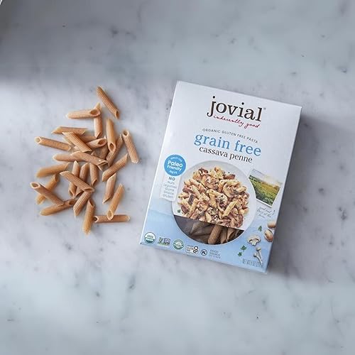JOVIAL ORGANIC GRAIN-FREE CASSAVA PENNE RIGATE PASTA - GLUTEN-FREE, PALEO, NON-GMO - 8 OZ, 3 PACK