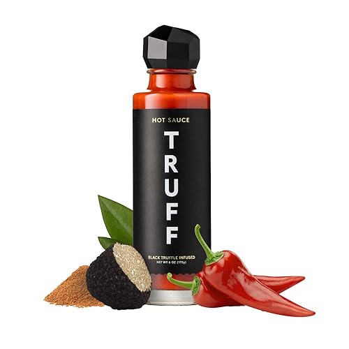 TRUFF ORIGINAL BLACK TRUFFLE HOT SAUCE 6 OZ - GOURMET SAUCE WITH CHILI PEPPERS, TRUFFLE OIL & AGAVE NECTAR