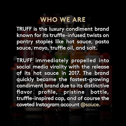 TRUFF ORIGINAL BLACK TRUFFLE HOT SAUCE 6 OZ - GOURMET SAUCE WITH CHILI PEPPERS, TRUFFLE OIL & AGAVE NECTAR