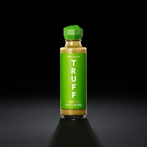 TRUFF JALAPEñO LIME HOT SAUCE 6 OZ. WITH BLACK TRUFFLES & JALAPEñO PEPPERS