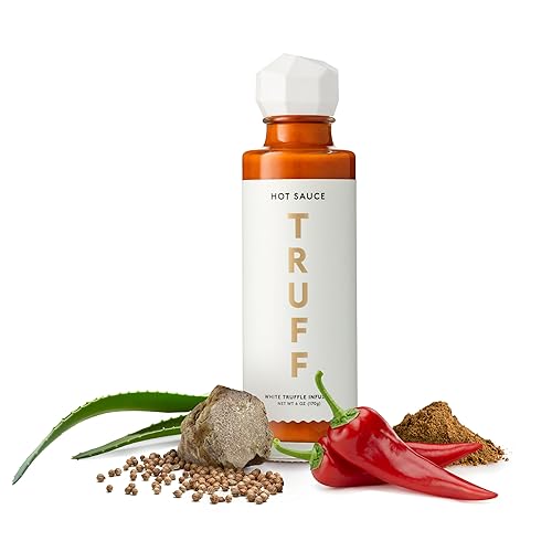 TRUFF WHITE TRUFFLE HOT SAUCE - GOURMET BLEND WITH CHILI PEPPERS AND WHITE TRUFFLE OIL, 6 OZ