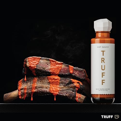TRUFF WHITE TRUFFLE HOT SAUCE - GOURMET BLEND WITH CHILI PEPPERS AND WHITE TRUFFLE OIL, 6 OZ
