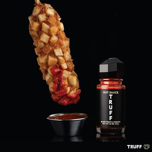 TRUFF HOT SAUCE MINI SET - BLACK TRUFFLE & CHILI, 4-PACK TRAVEL BOTTLES - UNIQUE FLAVOR GIFT (1.5 OZ)