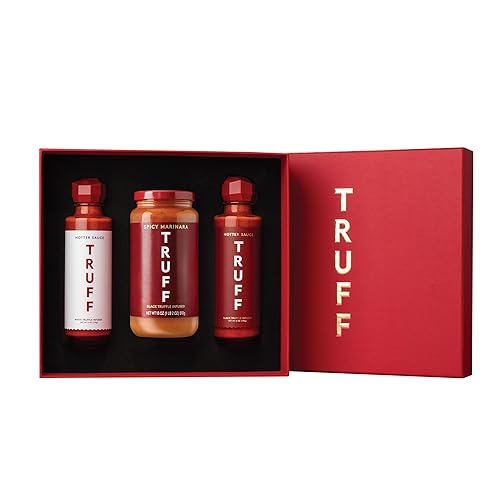 TRUFF SPICY LOVERS PACK - HOTTER SAUCE, WHITE HOTTER SAUCE, BLACK TRUFFLE ARRABBIATA PASTA SAUCE - SPICY TRUFFLE GIFT SET