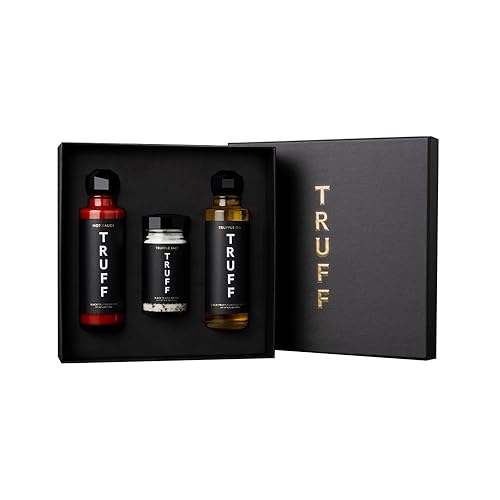 TRUFF BLACK TRUFFLE STARTER PACK: HOT SAUCE, OIL, SEA SALT - AROMATIC FLAVOR TRIO (3-PACK)