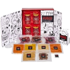 Thoughtfully DIY Hot Sauce Set with Skull-Shaped Jars, Seasonings, and Recipe Book