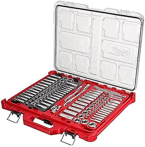 MILWAUKEE ELECTRIC 106-PIECE RATCHET AND SOCKET SET, 1/4-3/8 INCH, SAE AND METRIC - PKOUT