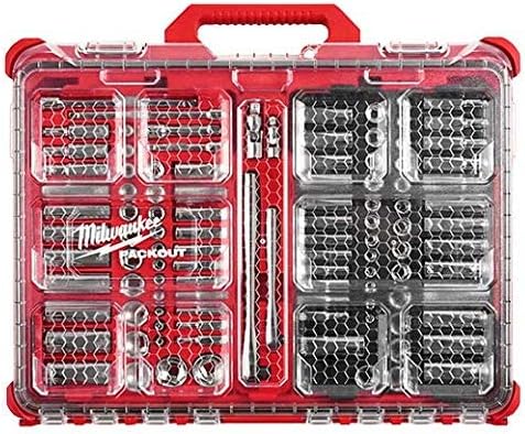 MILWAUKEE ELECTRIC 106-PIECE RATCHET AND SOCKET SET, 1/4-3/8 INCH, SAE AND METRIC - PKOUT