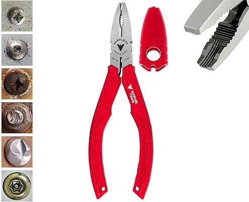 VAMPLIERS JAPANESE-MADE VAMPLIERS 6.25" STRIPPED SCREW EXTRACTOR PLIERS WITH NON-SLIP JAWS