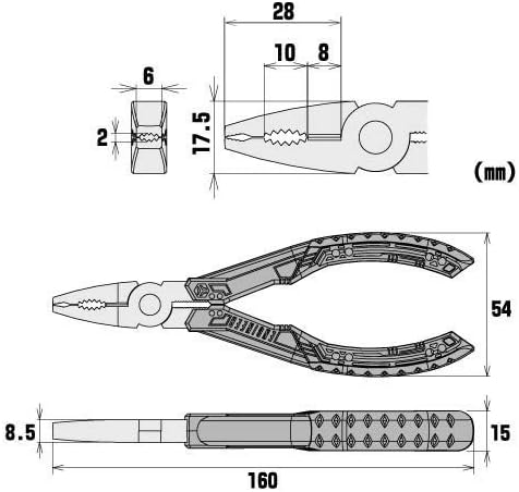 VAMPLIERS JAPANESE-MADE VAMPLIERS 6.25" STRIPPED SCREW EXTRACTOR PLIERS WITH NON-SLIP JAWS