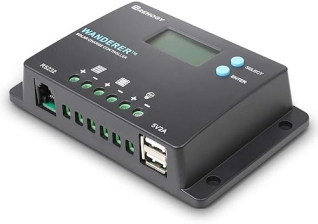 RENOGY 10A PWM SOLAR CHARGE CONTROLLER WITH LCD DISPLAY FOR AGM, GEL, FLOODED, LITHIUM BATTERY - COMPACT DESIGN, 12V/24V NEGATIVE GROUND