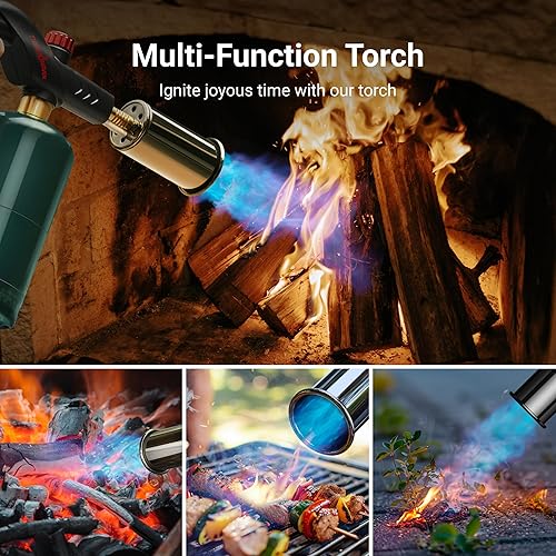 THERMOMAVEN ADJUSTABLE CULINARY PROPANE TORCH FOR SOUS VIDE, BBQ & GRILL - PROPANE TANK NOT INCLUDED
