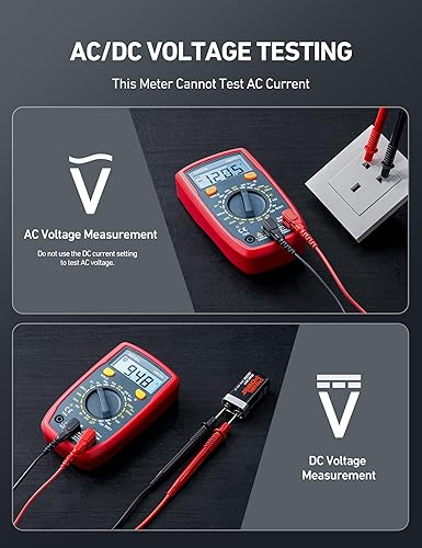 ASTROAI DIGITAL MULTIMETER TESTER 2000 COUNTS WITH VOLTAGE, CURRENT, RESISTANCE MEASUREMENT - BLUE