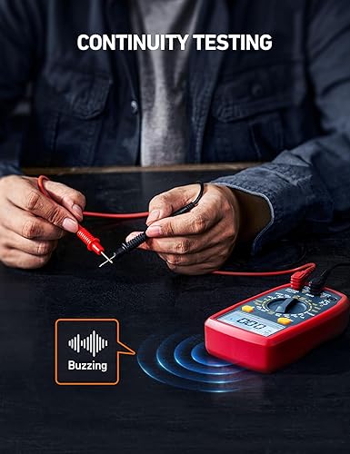 ASTROAI DIGITAL MULTIMETER TESTER 2000 COUNTS WITH VOLTAGE, CURRENT, RESISTANCE MEASUREMENT - BLUE