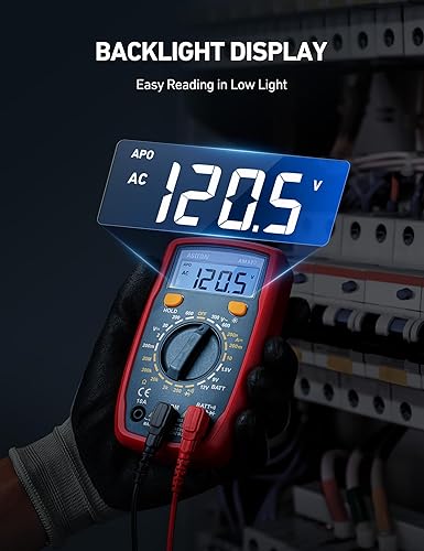 ASTROAI DIGITAL MULTIMETER TESTER 2000 COUNTS WITH VOLTAGE, CURRENT, RESISTANCE MEASUREMENT - BLUE