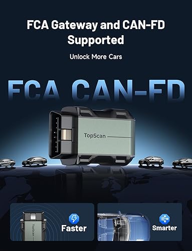 TOPDON TOPSCAN BLUETOOTH OBD2 SCANNER: BI-DIRECTIONAL WIRELESS DIAGNOSTIC TOOL FOR IOS & ANDROID, RESET, REPAIR GUIDES, CHECK ENGINE CODE READER