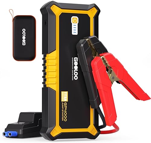 GOOLOO GP4000 JUMP STARTER: 4000A PEAK, SUPERSAFE 12V LITHIUM PORTABLE POWER BANK
