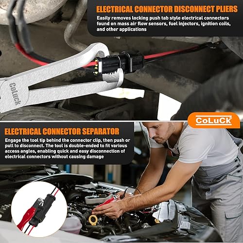COLUCK AUTOMOTIVE ELECTRICAL PLIERS & CONNECTOR SEPARATOR KIT - TERMINAL PLUG REMOVAL TOOL