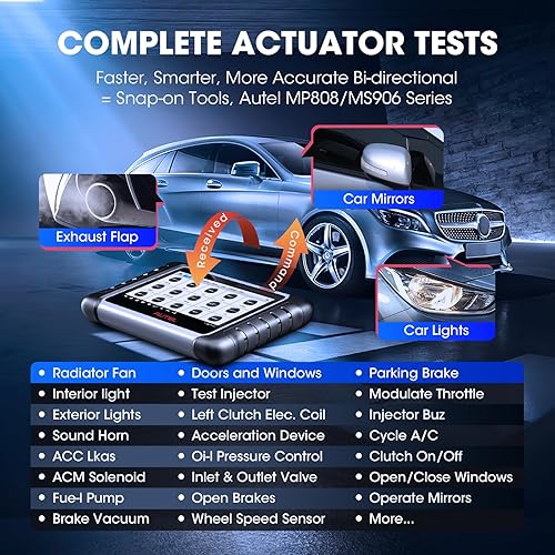 AUTEL SCANNER MAXICOM MK808S: 2025 BIDIRECTIONAL TOOL WITH ADVANCED FUNCTIONS