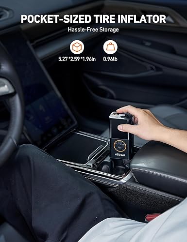 ASTROAL PORTABLE CORDLESS TIRE INFLATOR PUMP WITH LED DISPLAY - 150 PSI, AUTO/MOTORCYCLE/BIKE/BALL