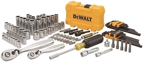 DEWALT MECHANICS TOOLS KIT & SOCKET SET, 108-PIECE, SAE, 1/4" & 3/8" DRIVE (DWMT73801)