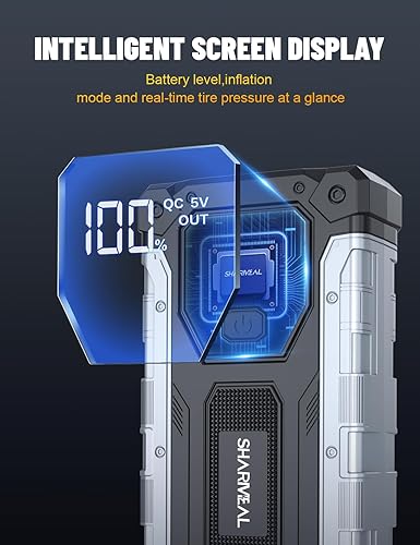 FOSHAN 3000A CAR JUMP STARTER FOR 9.0L GAS & 7.0L DIESEL ENGINES, PORTABLE 12V JUMP BOX WITH LED LIGHT