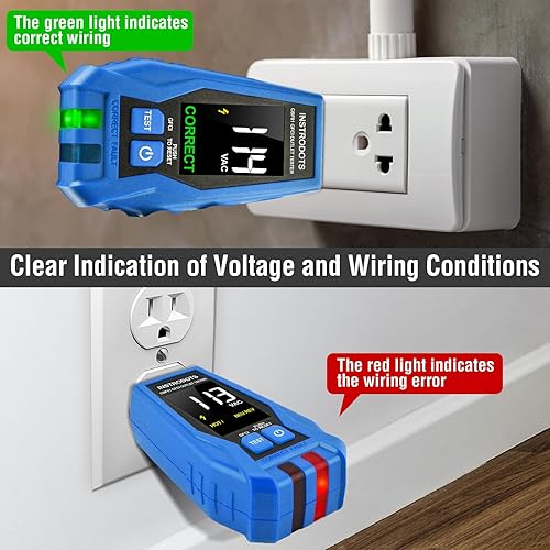 CIRCUIT BREAKER FINDER TOOL WITH ACCESSORIES, 90-135V AC DIGITAL BREAKER FINDER WITH INTEGRATED GFCI