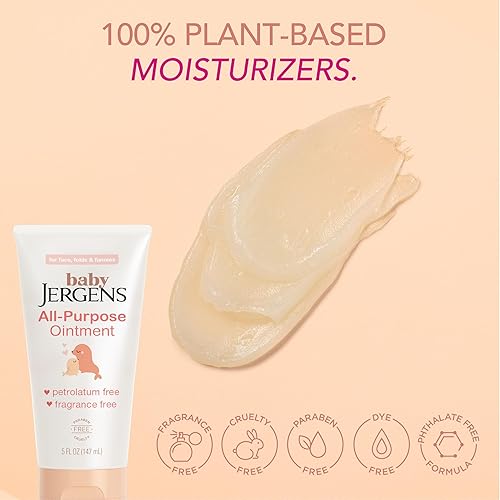 KAO JERGENS BABY ALL-PURPOSE BABY OINTMENT, PLANT-BASED MOISTURIZERS, PETROLATUM FREE & PEDIATRICIAN-TES