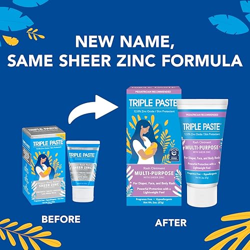 ADVANTICE HEALTH TRIPLE PASTE MULTI-PURPOSE BABY HEALING OINTMENT, 2 OZ TUBE, DIAPER RASH CREAM AND SKIN PROTECTANT F
