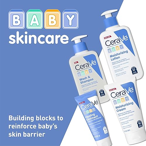 CERAVE DIAPER RASH CREAM, BABY HEALING OINTMENT FOR EXTRA DRY, CRACKED SKIN, DIAPER CREAM WITH CERAM