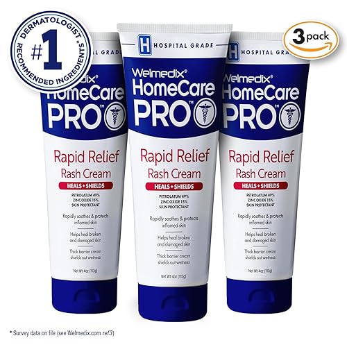 WELMEDIX RAPID RELIEF DIAPER RASH CREAM WITH ZINC OXIDE, HOSPITAL GRADE BARRIER CREAM FOR ADULTS, AND BABIES
