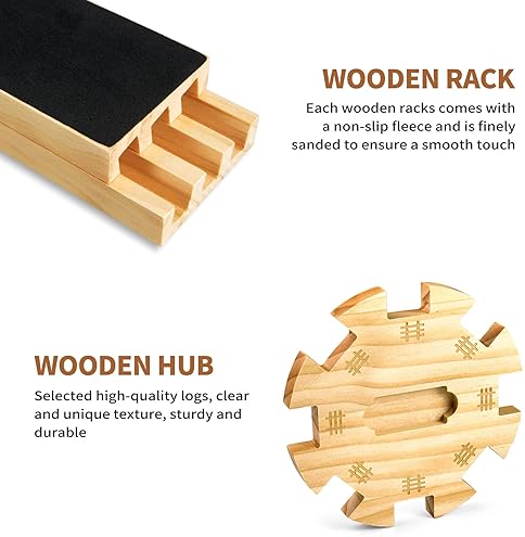 ELONGDI MEXICAN TRAIN DOUBLE 12 DOMINOES SET WITH 4 WOODEN TRAYS/RACKS IN PORTABLE CARRYING CASE COLORFUL 91