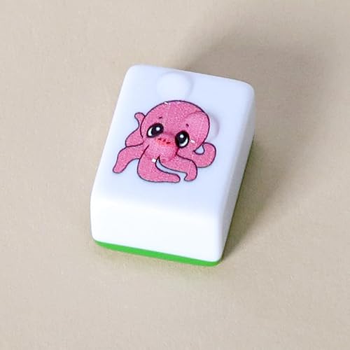 GRACIAS 4 PLAYERS MAHJONG BLOCK SET, 128 GREEN TILES(1.18”) WITH 4 DIFFERENT PATTERNS, PORTABLE MAHJ