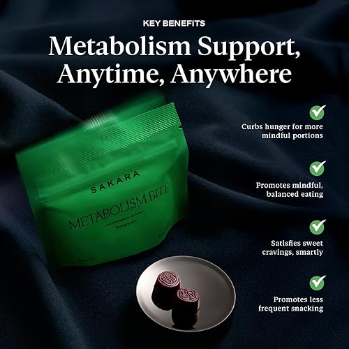 SAKARA METABOLISM GUMMIES BITES - BURN MORE. CRAVE LESS - POMEGRANATE GUMMIES WITH SAFFRON EXTRACT &