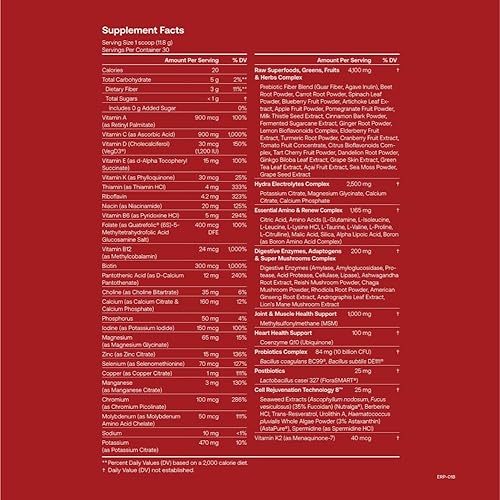 IM8 HEALTH DAILY ULTIMATE ALL-IN-1 MULTIVITAMIN WITH COQ10, PROBIOTICS, GREENS ACAI BERRY 30 SERVINGS