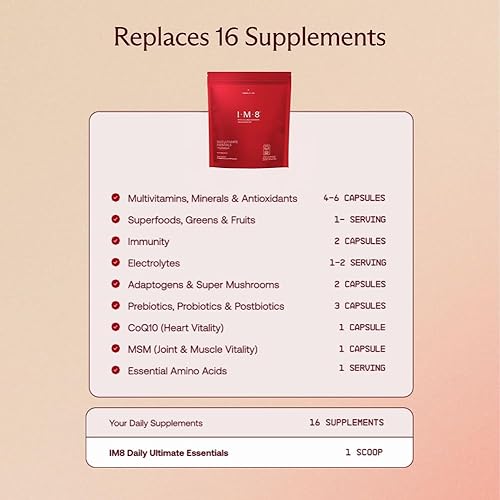 IM8 HEALTH DAILY ULTIMATE ALL-IN-1 MULTIVITAMIN WITH COQ10, PROBIOTICS, GREENS ACAI BERRY 30 SERVINGS