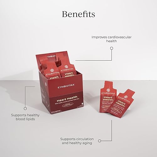 CYMBIOTIKA HEART HEALTH SUPPLEMENT WITH COQ10, RED YEAST RICE, INOSITOL GLUTEN FREE, 30 PACK