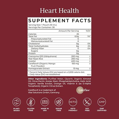 CYMBIOTIKA HEART HEALTH SUPPLEMENT WITH COQ10, RED YEAST RICE, INOSITOL GLUTEN FREE, 30 PACK