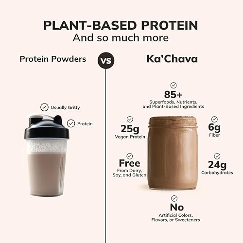 TRIBAL NUTRITION KA CHAVA CHOCOLATE NUTRITION SHAKE POWDER 15 SERVINGS, 85 SUPERFOODS, VEGAN, GLUTEN