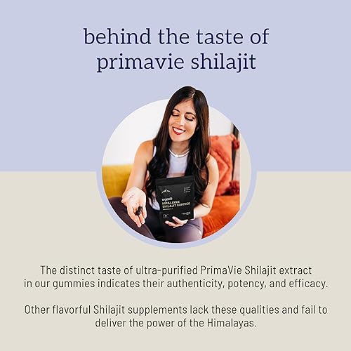 ORGANIFI SHILAJIT GUMMIES WITH PRIMAVIE HIMALAYAN SHILAJIT, 40 MINERALS, ENERGY BOOST, 60CT