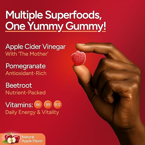 PURIFY LIFE SUGAR-FREE APPLE CIDER VINEGAR GUMMIES WITH MOTHER 90 CHEWS FOR DIGESTION, ENERGY IMMUNITY