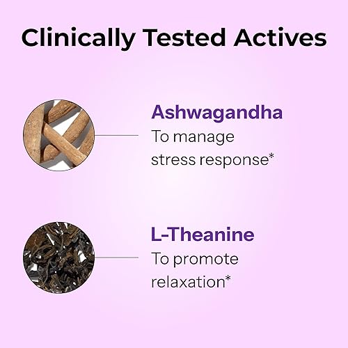HUM ASHWAGANDHA CALM WITH L-THEANINE - DAILY RELAXATION MOOD SUPPORT, MIXED BERRY, 60 CT