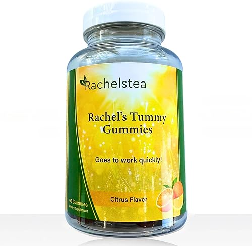 RACHEL S TUMMY GUMMIES WITH TURMERIC, WILD YAM, GINGER, CHAMOMILE PEPPERMINT FOR DIGESTION