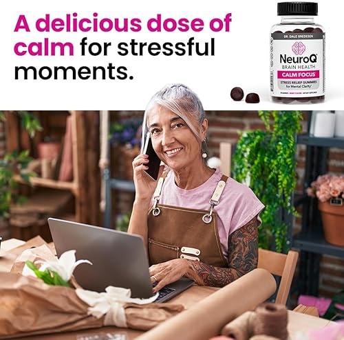 LIFESEASONS NEUROQ CALM FOCUS GUMMIES STRESS RELIEF MENTAL SUPPORT WITH ASHWAGANDHA, MAGNESIUM GABA 90 COUNT