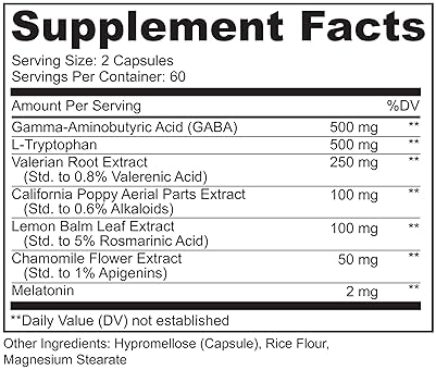 LIVELY VITAMIN CO SNOOZE FEST SLEEP SUPPORT SUPPLEMENT GABA, MELATONIN, CHAMOMILE 120CT
