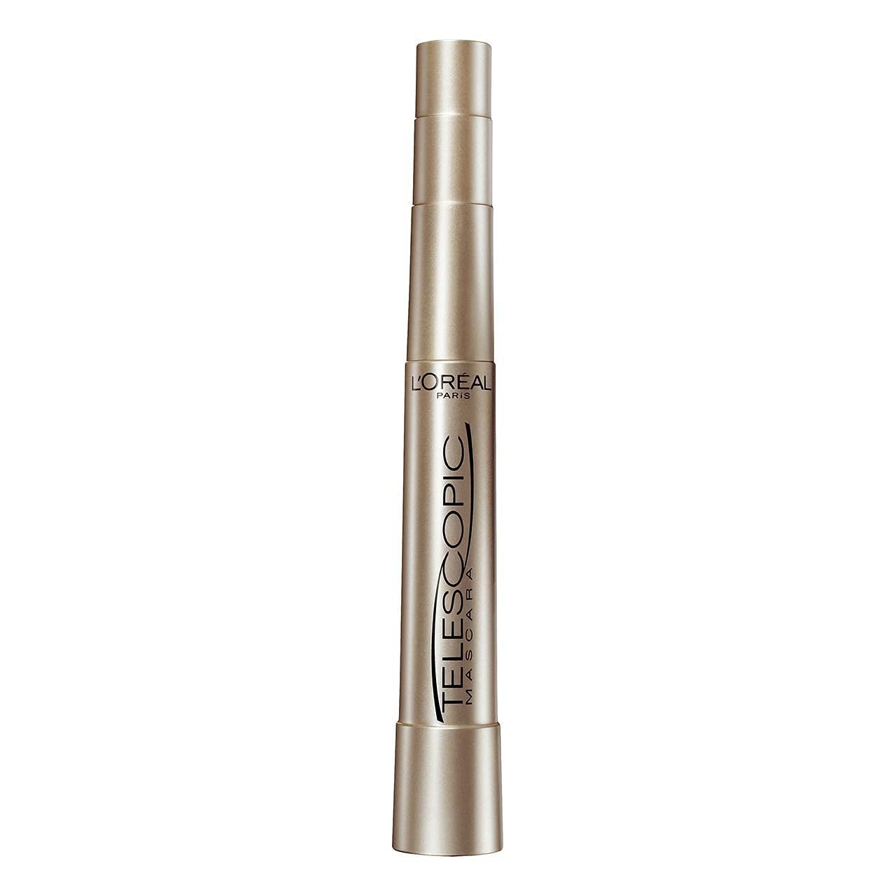 LOREAL PARIS TELESCOPIC MASCARA BLACKEST BLACK 0.27 OZ LENGTHENING WATERPROOF LASH ENHANCER